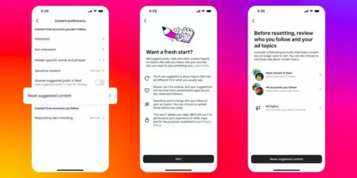 Instagram Yeni Özelliğiyle Önerileri Sıfırlama İmkanı Sunuyor: Tekrar Eden Reels’lere Son!