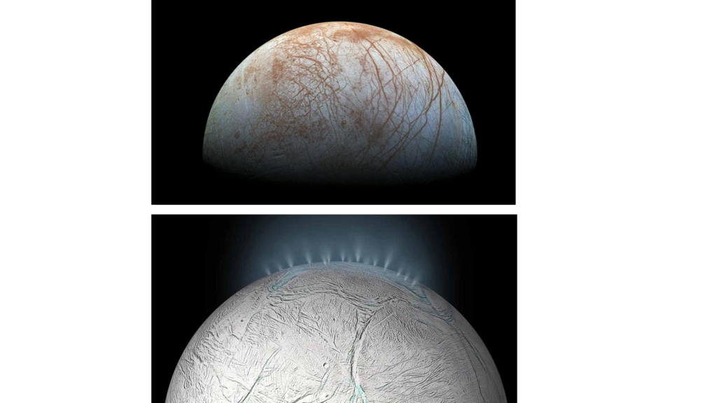 Jüpiter’in uydusu Europa ve Satürn’ün uydusu Enceladus