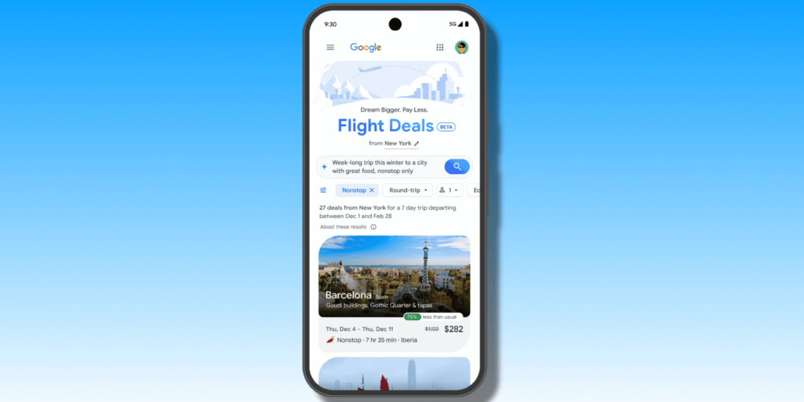 Google’dan Yeni Seyahat Arkadaşı: AI Destekli Flight Deals