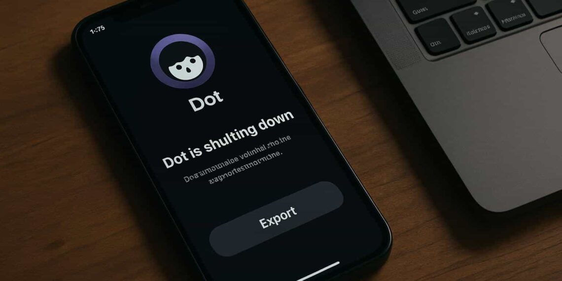 Dot’a Veda: Yapay Zeka Dostluk Deneyimi Sona Eriyor