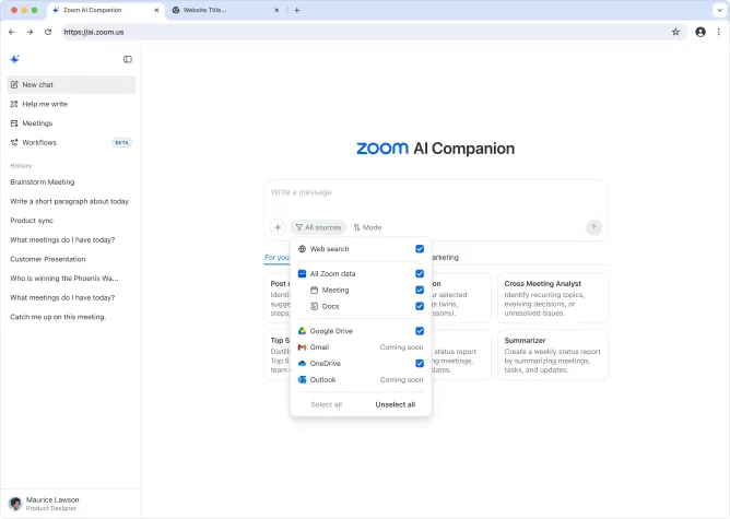 Zoom AI Companion