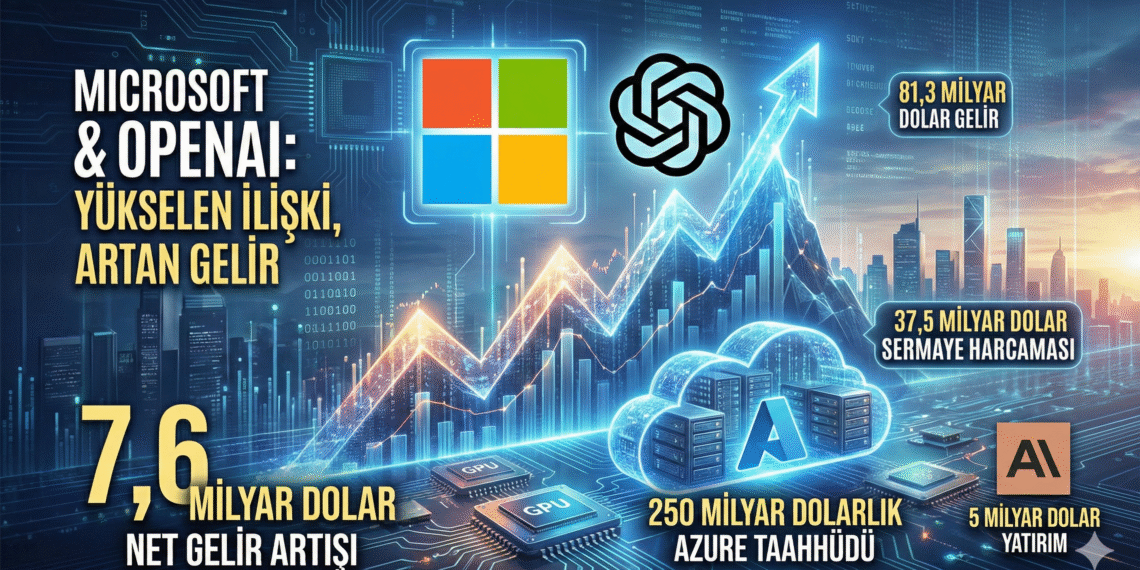 Microsoft, OpenAI’dan Tek Çeyrekte 7,6 Milyar Dolar Net Gelir Elde Etti