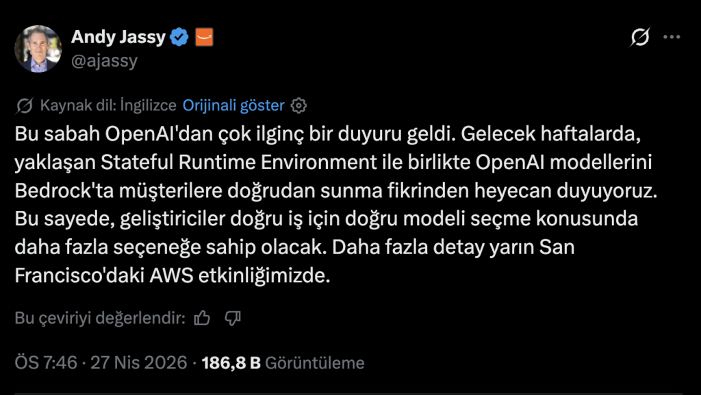 OpenAI - Amazon CEO’su Andy Jassy 
