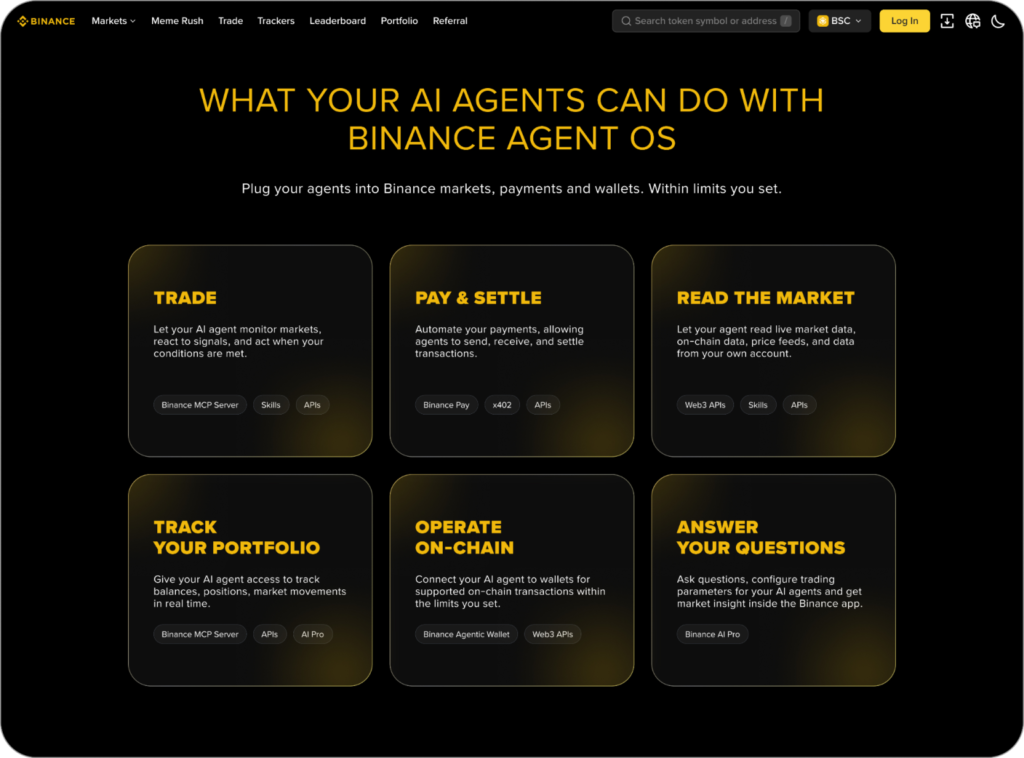 Binance, AI Ajanlarının Kullanıcı Adına İşlem Yapmasını Sağlayan Agent OS’u Tanıttı binance agent os